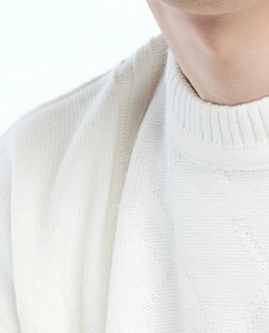 Sweat-shirt en tricot à col rond pour homme, couleur unie, coupe ample, décontracté, pour l'automne, manches longues, avec poche - Product Image 4