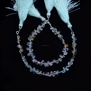 ลูกปัดแซฟไฟร์หลายเม็ดทำจากหินธรรมชาติขนาด6นิ้ว5X4ถึง6x4มม. สำหรับทำเครื่องประดับ - Product Image 1