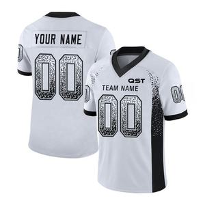 Uniforme de football américain personnalisé de haute qualité maillots en gros à manches courtes ensembles de vêtements de sport imprimés par sublimation - Product Image 1
