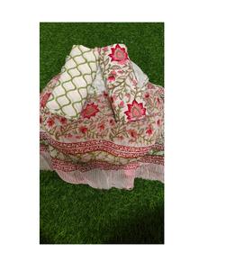 Costume pour femme en tissu de coton brodé avec tissu de coton doux pour les occasions de mariage, festives et spéciales - Product Image 2