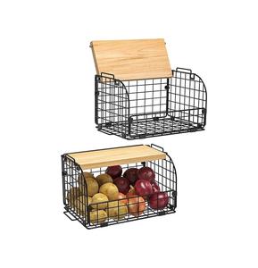 Cesta de frutas de hierro ecológica de un solo nivel para encimera de cocina, organizador de almacenamiento de frutas, exhibidor para mesa de comedor - Product Image 1