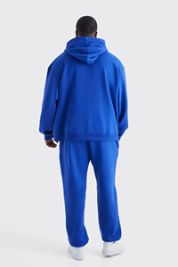 Conjunto de Sudadera con Capucha y Pantalones de Chándal de Felpa 100% Algodón, Oversize, con Hombros Caídos y Cordón Ajustable, Estilo Urbano, Novedad 2026 - Product Image 2
