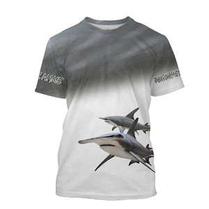 Camiseta de Pesca de Alto Rendimiento, 100% Poliéster, Transpirable, Cuello Redondo, Camisetas de Pesca para Hombre, Jersey de Pesca para Exteriores, Servicio OEM - Product Image 2