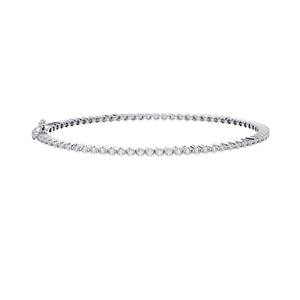 Bracelet tennis de luxe en diamants, en platine, or 18 carats, or 14 carats, diamants ronds cultivés en laboratoire, bracelet élégant en bijoux fins pour femmes - Product Image 1