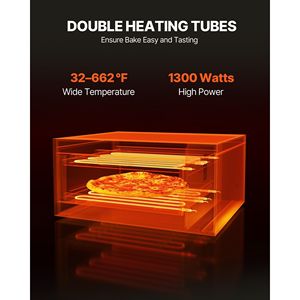 Horno Eléctrico Comercial de Acero Inoxidable de Una Sola Capa de 14 Pulgadas para Pizza, Horno de Encimera con Asa de Piedra, Uso Multipropósito - Product Image 3