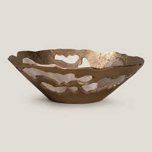 Tazón de Aluminio Pulido de Lujo, Ecológico y Hecho a Mano para Servir Postres, Centro de Mesa para Bodas, Vajilla Decorativa - Product Image 1