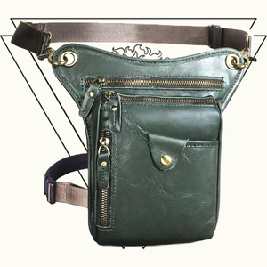 Sac banane en cuir vintage haut de gamme entièrement personnalisable, unisexe, avec fermeture éclair, marron, pour usage quotidien décontracté - Product Image 2