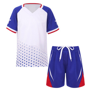 Tenue de football respirante et à séchage rapide, spécialement conçue pour les compétitions, ensemble maillot de foot bleu avec option de personnalisation - Product Image 5