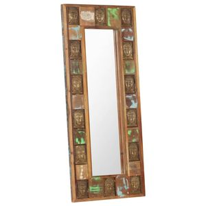 Miroir mural en bois de récupération massif de 19.7 po x 43.3 po avec revêtement Bouddha - Product Image 6