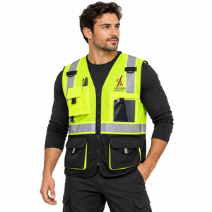Chaleco de Seguridad de Alta Visibilidad para Hombre con Tiras Reflectantes, Tela Resistente para Trabajo, Ajuste Ligero y Cómodo, para Construcción y Uso General - Product Image 1
