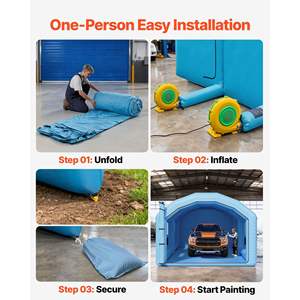 Cabina de Pintura Inflable de 950W 1100W, 32.81 X 19.69 X 13.12 pies, Cabina de Pulverización con Sopladores y Sistema de Filtro de Aire para Pintar Techos y Automóviles - Product Image 5