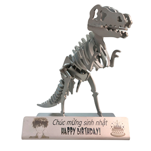 โมเดลไทแรนโนซอรัส เร็กซ์ 3 มิติ ทำจากสแตนเลส 304 ขนาด 30 ซม. ยี่ห้อ Terex สำหรับตกแต่งบ้าน ของสะสมสำหรับผู้ใหญ่ ผลิตด้วยมือในเวียดนาม - Product Image 2