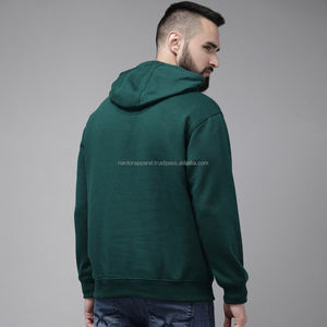 Sweat-shirt pour homme Nardon Apparel, de haute qualité, lourd, coupe classique, personnalisable, en molleton vert avec cordon de serrage - Product Image 2