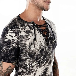 T-shirt pour homme OEM SAAD BROTHERS, effet délavé, design personnalisé, polyester/coton, impression par transfert par sublimation, séchage rapide, coupe ample - Product Image 3