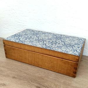 กล่องไม้พิมพ์ลายสำหรับใส่การ์ดสูตรอาหาร กล่องไม้พิมพ์ลายสำหรับใส่เครื่องประดับในครัว กล่องไม้พิมพ์ลายสำหรับจัดเก็บเอกสาร กล่องจัดระเบียบเอกสาร ขายส่ง - Product Image 2