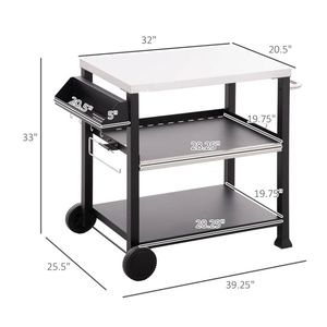Mesa de Barbacoa para Exteriores y Carrito de Almacenamiento - Product Image 6