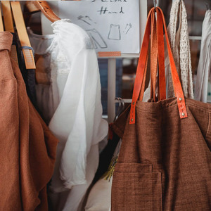 Sac de courses en chanvre en gros avec poignées en cuir – Sac fourre-tout écologique personnalisé - Product Image 3
