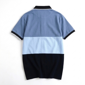 เสื้อโปโลชาย แขนสั้น ผ้าอ๊อกซ์ฟอร์ด ทรงลำลอง ลายเรียบ สีบลู แบล็ค ไวท์ แต่งขอบสีตัดกัน - Product Image 2