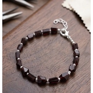 Trendy Natural <b>Garnet</b> Beaded Party <b>Bracelet</b>-Handcrafted Wholesale Healing Crystal From India - Product Image 3