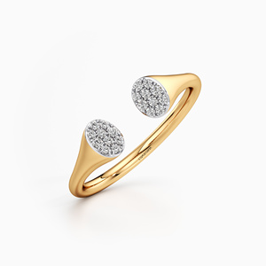Anillo Abierto de Lujo con Diamantes Cultivados en Laboratorio, Engastados en Pavé, para Mujer, Oro de 10K, 14K, 18K, Plata 925, 935, Joyería Fina de Diseño - Product Image 3