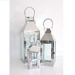Factory Direct Decorative Metal Arched <b>Lantern</b> High-End <b>Silver</b> Candle Holder Glass Sleeve Bulk Wedding Centerpiece Event Decor - Product Image 6