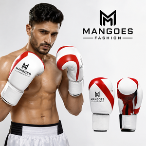 Mangoes Fashion Boxing Gloves PU Leather Training Gloves with Velcro Closure Breathable Palm for Adults - Product Image 5