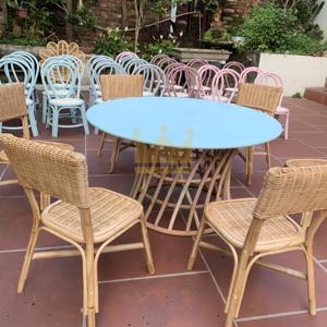 โต๊ะหวายทำมือสไตล์โมเดิร์นสำหรับเด็กสำหรับโรงแรมชุดรับประทานอาหารสำหรับระเบียงกลางแจ้งสไตล์น่ารักสำหรับเด็ก - Product Image 5