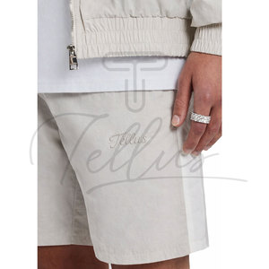 Conjunto de Pantalones Cortos y Chaqueta Cortavientos de Nailon para Hombre, Estilo Casual, Color Sólido, Primavera/Verano 2026, Ropa Deportiva Urbana - Product Image 2