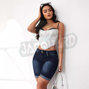 กางเกงขาสั้นผู้หญิงสไตล์วินเทจ ไซส์ XS-6XL คุณภาพสูง ผลิตจากโพลีเอสเตอร์ 100% ระบายอากาศได้ดี มีเชือกผูกเอว ป้องกันรอยยับ เอวสูง - Product Image 4