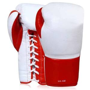 ถุงมือชกมวยหนังแท้สั่งทำโลโก้ได้ ขายดี ขนาด 10oz 12oz 14oz 16oz สำหรับฝึกซ้อมและแข่งขันมวยไทย - Product Image 1