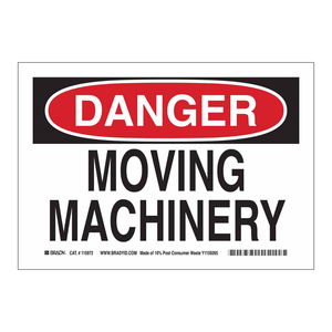 Panneau de signalisation de danger de machines mobiles - Impression UV, panneau de sécurité industriel intérieur/extérieur - Product Image 1