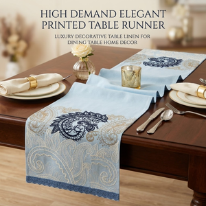 High Demand Elegant Printed <b>Table</b> <b>Runner</b> | Luxury Decorative <b>Table</b> Linen for <b>Dining</b> <b>Table</b> Home Decor | Factory Wholesale Price - Product Image 2