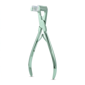 Pinza de unión para extensiones de cabello con cinta adhesiva, con mordazas de silicona, 7 pulgadas de largo, mango antideslizante de acero inoxidable, doble resorte - Product Image 1