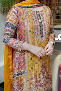 Ensemble Salwar Kameez en coton brodé traditionnel pour femmes, Kurta longue avec Dupatta, tenue décontractée, style Inde Pakistan - Product Image 3