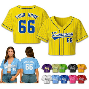 Maillot de softball personnalisé jaune pour femme, col en V, avec nom et numéro d'équipe, pour la performance athlétique - Product Image 1