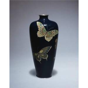 Jarrón de Metal Esmaltado Cloisonné Estilo Japonés Hecho a Mano, Grulla Voladora Negra, Decoración de Lujo para el Hogar, Jarrón de Flores con Filigrana de Latón Antiguo - Product Image 2