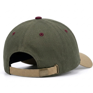 Casquette de baseball à motif de lettres brodées à la machine en couleur contrastée, vente en gros, 6 panneaux, broderie personnalisée, casquettes de sport - Product Image 5
