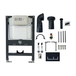 Réservoir encastré mural de <span class=keywords><strong>bas</strong></span> niveau et cadre pour casseroles suspendues au mur uniquement FS2001-G avec pièces complètes et plaque affleurante - Product Image 1