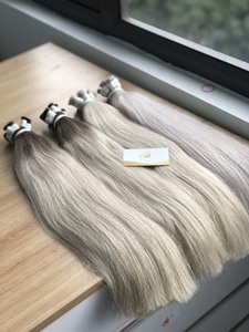 Meilleur prix 30 pouces longueur étirée couleur en vrac non traitée extensions de cheveux humains vierges Remy du Vietnam en gros - Product Image 6
