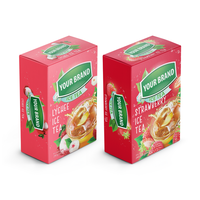 Exportateur du Vietnam poudre de thé litchi fraise poudre de boisson énergisante pratique 10 18 bâtons par boîte boîte d'emballage de thé
