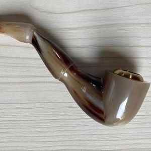 Pipe à tabac de luxe double usage, en bois vieilli courbé, laquée, portable et écologique, fabriquée par des artisans naturels. - Product Image 6