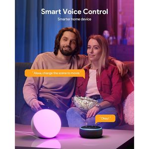 Lampada da Tavolo LED RGB Intelligente con Cambio Colore, Dimmerabile, Controllo tramite App/Voce, Compatibile con Camera da Letto/Comodino - Product Image 3