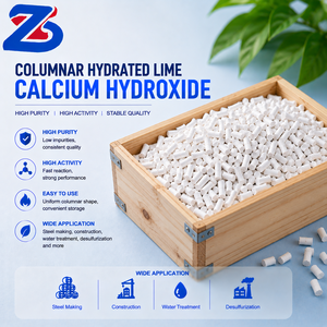 Granulés de calcium hydroxide industriels, chaux hydratée, matériau solide pour le stockage et la manipulation chimique - Product Image 1