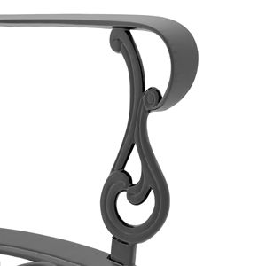 Set di 4 sedie da pranzo da patio in alluminio pressofuso con struttura nera e cuscini in colori assortiti - Product Image 5