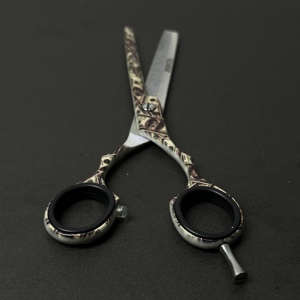 Professional Salon Stainless Steel Sharp Barber Thinning <b>Scissors</b> Customized Printed Hair Cutting Tools for Hairstylists - Product Image 4