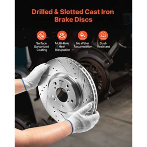 Kit Freni Anteriori e Posteriori Forati e Scanalati Compatibili con Acura MDX 2007-2013, Acura ZDX 2010-2013, Honda Pilot 2009-2014 - Product Image 5