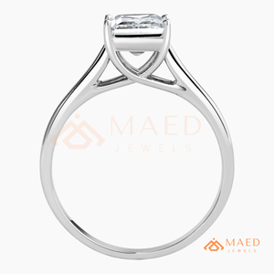 Princess Cut Moissanite <b>Solitaire</b> <b>Ring</b> <b>Silver</b> Engagement <b>Ring</b> Women Bridal Jewelry Elegant Fashion Style - Product Image 6