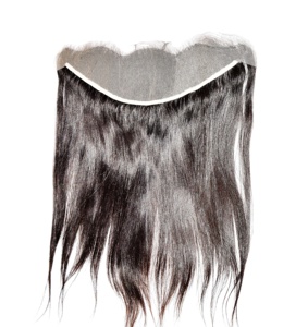 Cuticule de cheveux naturels vierges naturels de qualité alignés non traités 13*4 Extensions de cheveux humains indiens droits frontaux - Product Image 1