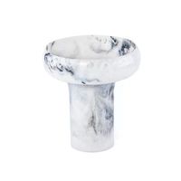 Support à gâteau en résine texturée marbre rose fait main, bol décoratif minimaliste pour cadeaux, vaisselle polie