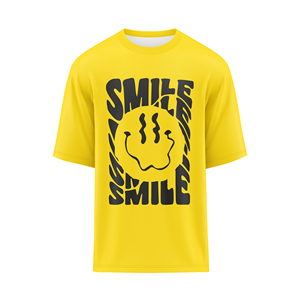 เสื้อยืดโอเวอร์ไซส์ผู้ชาย พิมพ์ลายความละเอียดสูง ผ้าคอตตอนพรีเมียมเนื้อหนา พิมพ์ลายงานศิลปะนูน ทรงหลวม แขนสั้น คอกลม สไตล์ลำลอง - Product Image 4